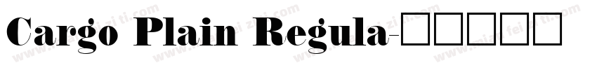 Cargo Plain Regula字体转换